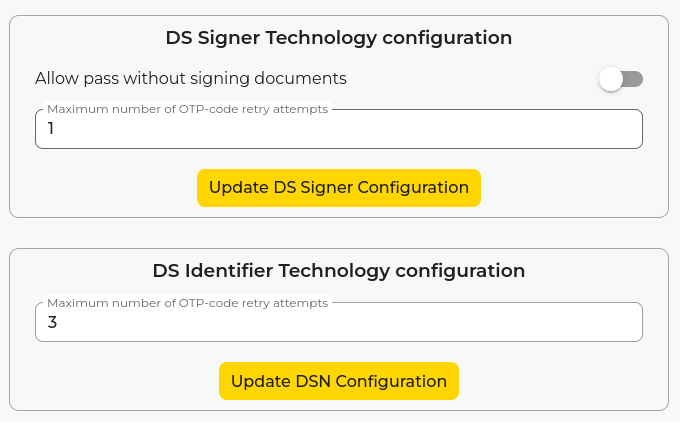Digital Signature Configuration
